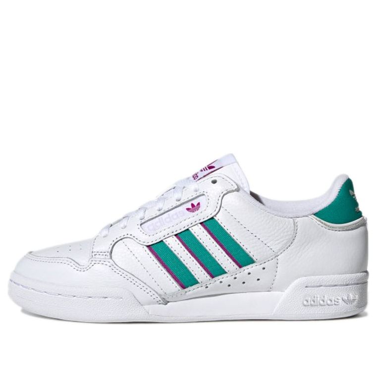 (WMNS) adidas Continental 80 Stripes 'White Glory Green Fuchsia' H04020