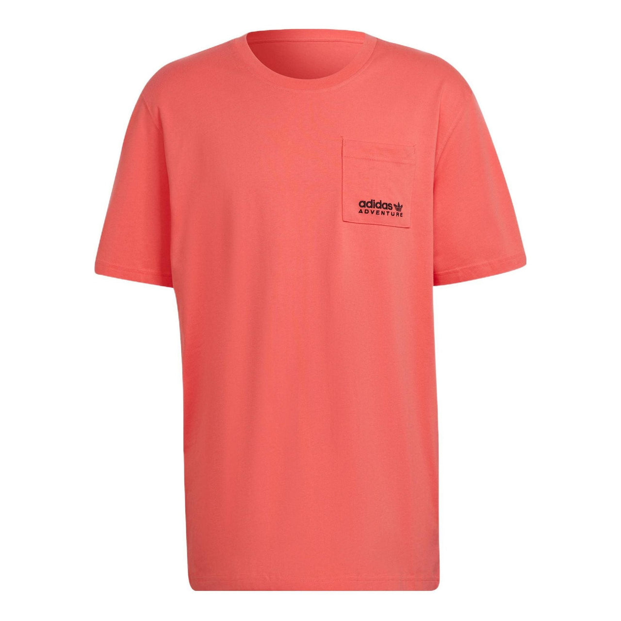 Men's adidas originals Back Butterfly Printing Casual Sports Short Sleeve Swirl Fluorescent Red T-Shirt HF4796
