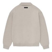 Fear of God Essentials FW23 Knit Polo Shirt 'Silver Cloud' 192BT232182F