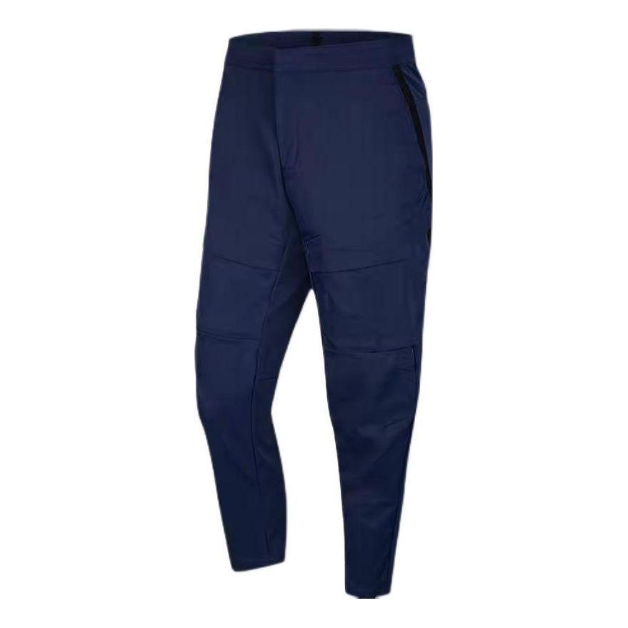 Men's Nike Solid Color Button Straight Sports Pants/Trousers/Joggers Autumn Blue DH2571-410