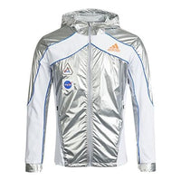 (WMNS) adidas Space Jkt W Running Sports Hooded Jacket Silver Metallic GN4269