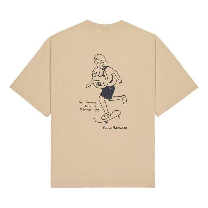 New Balance Wordmark Logo Skate Graphic T-Shirt 'Incense' AMT42338-INC