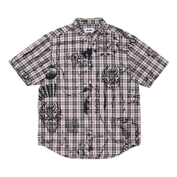 PALACE x Lotties Crossover Hand Painted Plaid Short Sleeve Red/Black Shirt P20SHT002