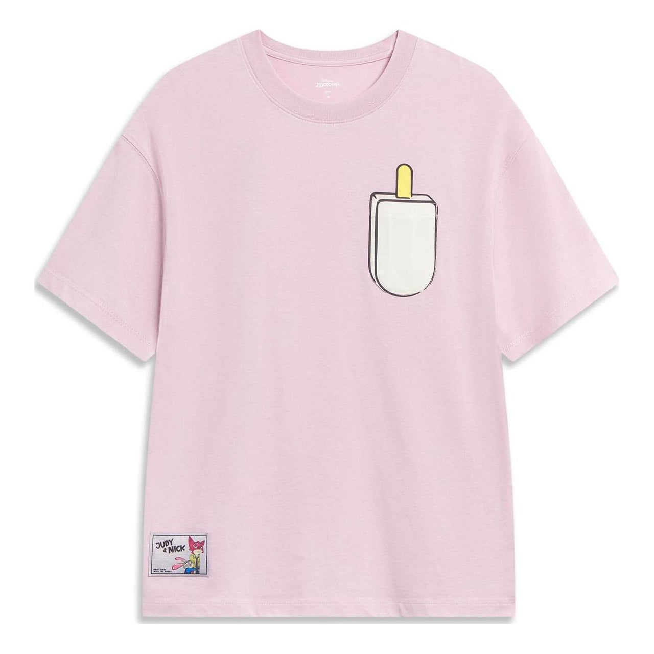 (WMNS) Li-Ning x Disney Zootopia Graphic T-shirt 'Pink' AHST276-1