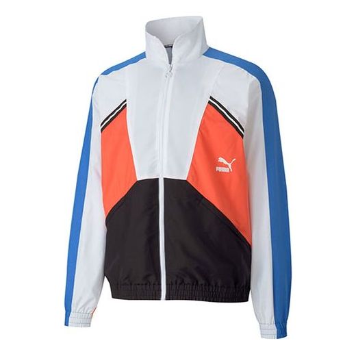 PUMA Logo Printing Contrasting Colors Jacket Blue 597368-41