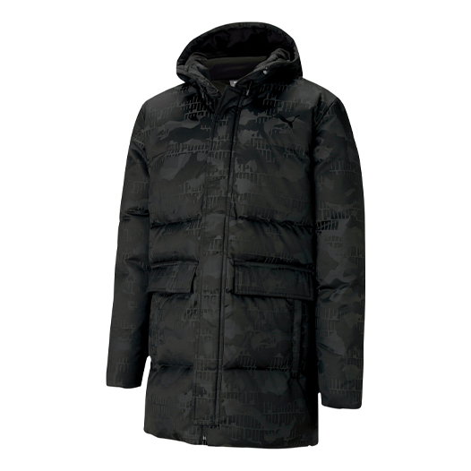 PUMA Camo Long Down Jacket 'Black' 585502-01