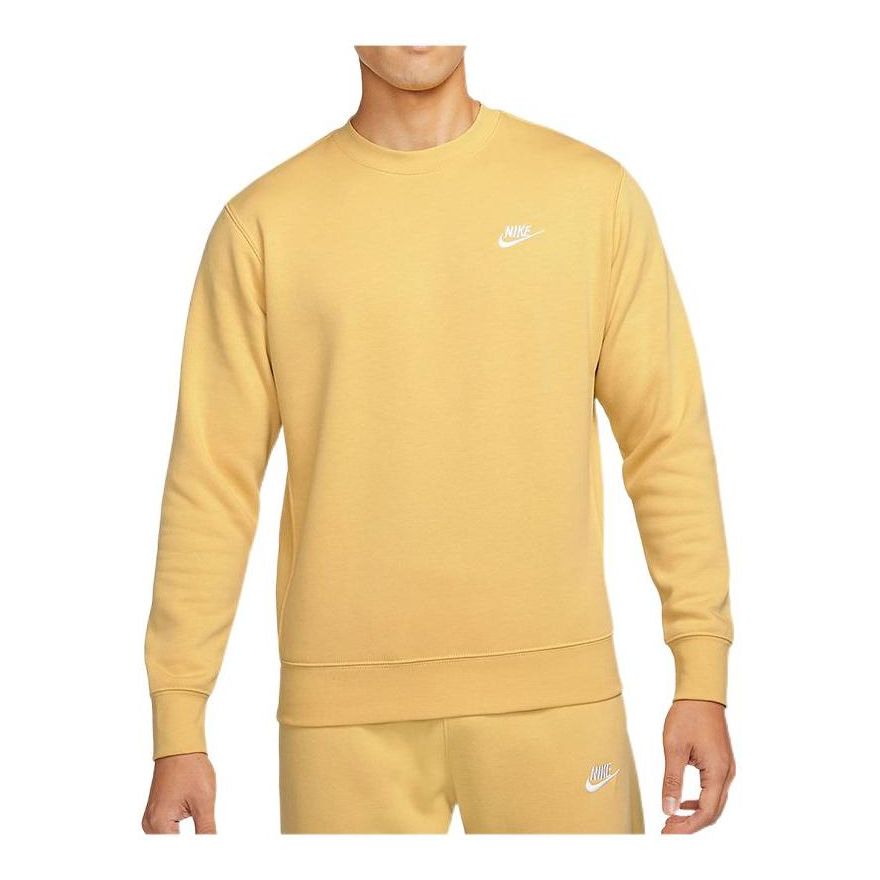 Nike Sportswear Club Fleece Round Neck Pullover 'Yellow' BV2663-700