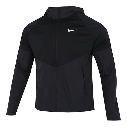 Nike M Nk TF Turf Rpl Miler Jacket hooded Cardigan Zipper Windproof Splicing Black DH6682-010