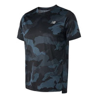 New Balance Men's New Balance Camouflage Sports Round Neck Short Sleeve Black AMT93181-BSL