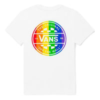 (WMNS) Vans Rainbow Alphabet Printing Round Neck Short Sleeve White VN0A5EUQWHT