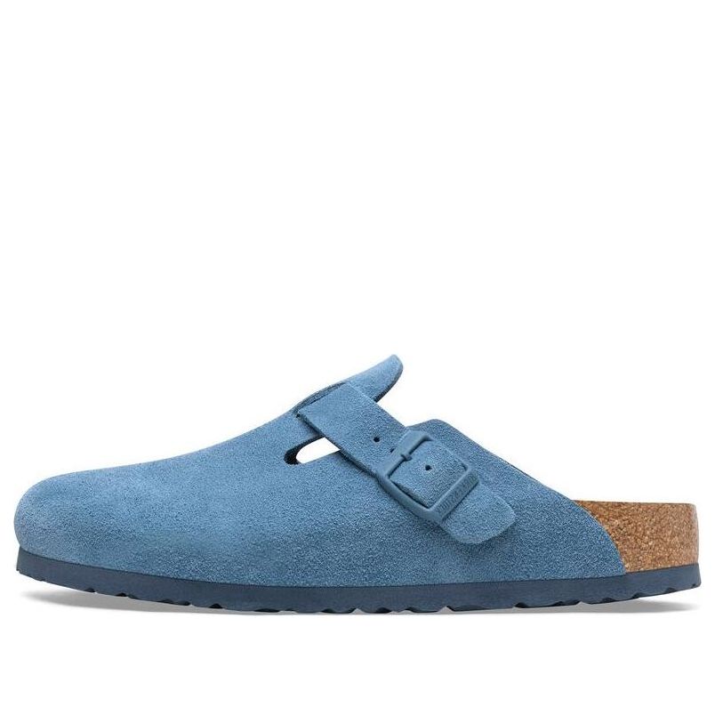 Birkenstock Boston Soft Footbed Suede Leather Narrow Fit Shoes 'Elemental Blue' 1027711