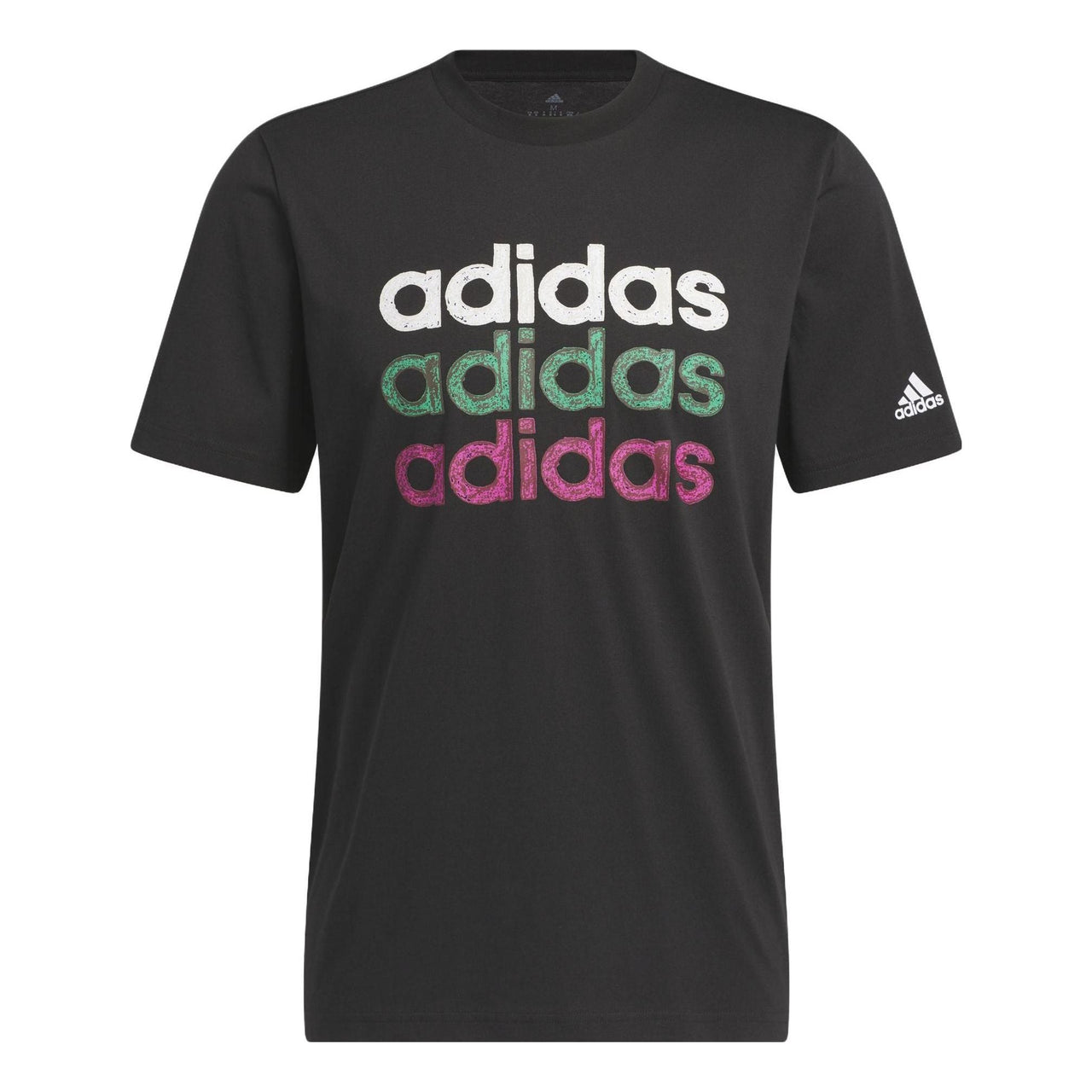 adidas Multilinear Sportswear Graphic Short Sleeve T-Shirt 'Black' HS2523