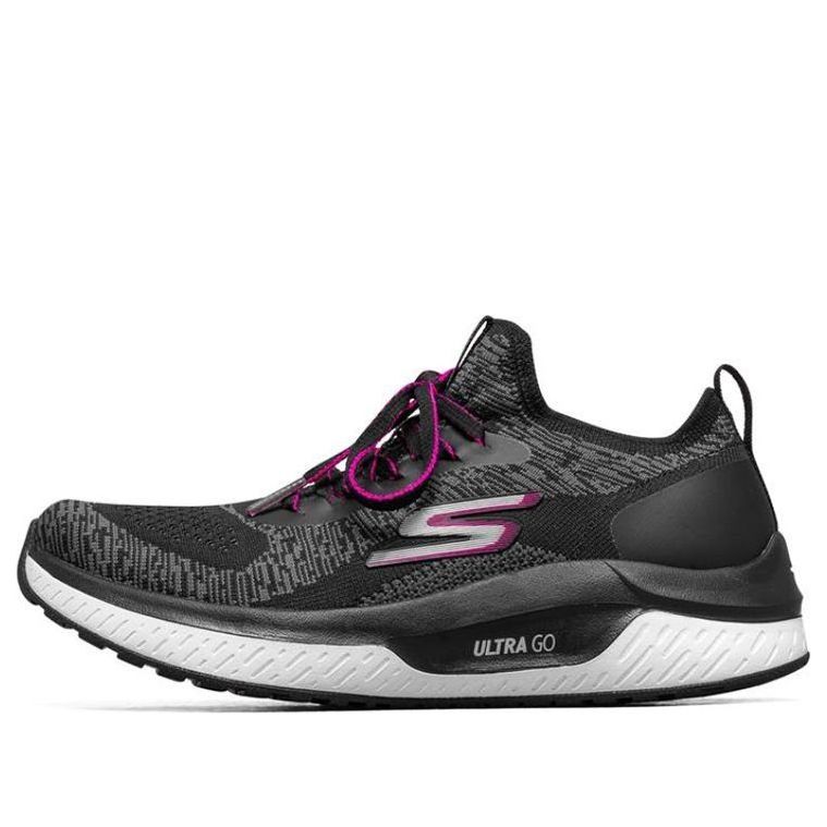 (WMNS) Skechers Go Run Steady Sports Shoes Black/White/Purple 16025-BKHP