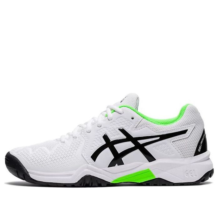 (GS) ASICS Gel Resolution 8 'White Green Gecko' 1044A018-105