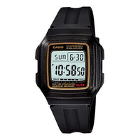 CASIO Sports Quartz Waterproof Unisex Mens Black Digital F-201WA-9A