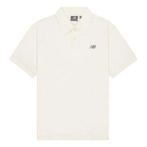 New Balance NB Logo Polo Shirt 'Ivory' NFE21011-IV