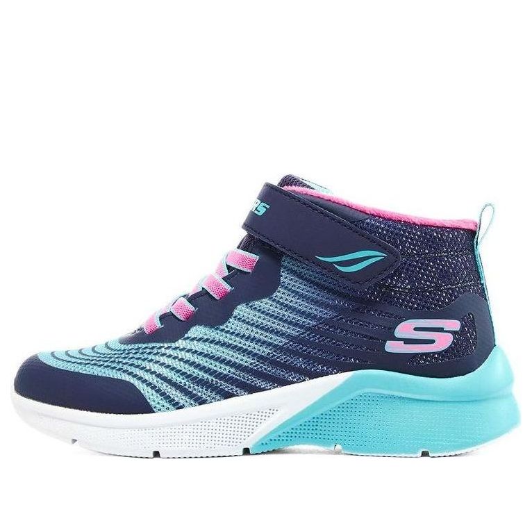 (GS) Skechers Girls Microspec Rejoice Racer 'Navy Light Blue Pink' 303070L-NVMT