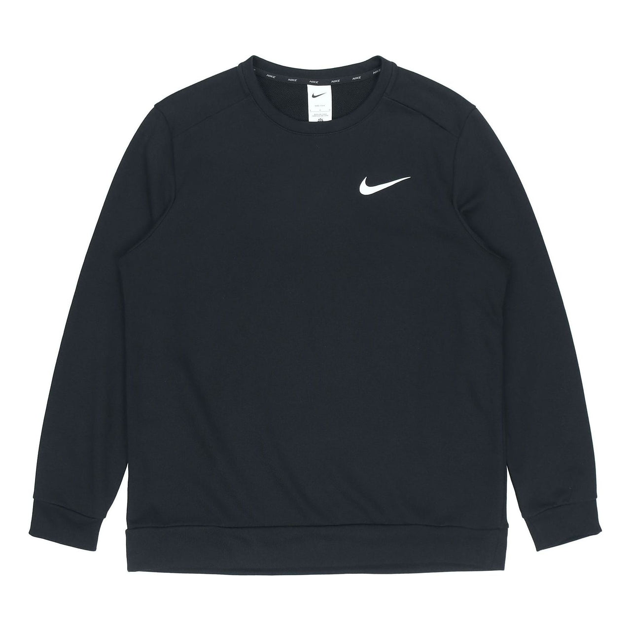 Nike Df Ls Crw Casual Sports Knit Pullover Black CZ7396-010