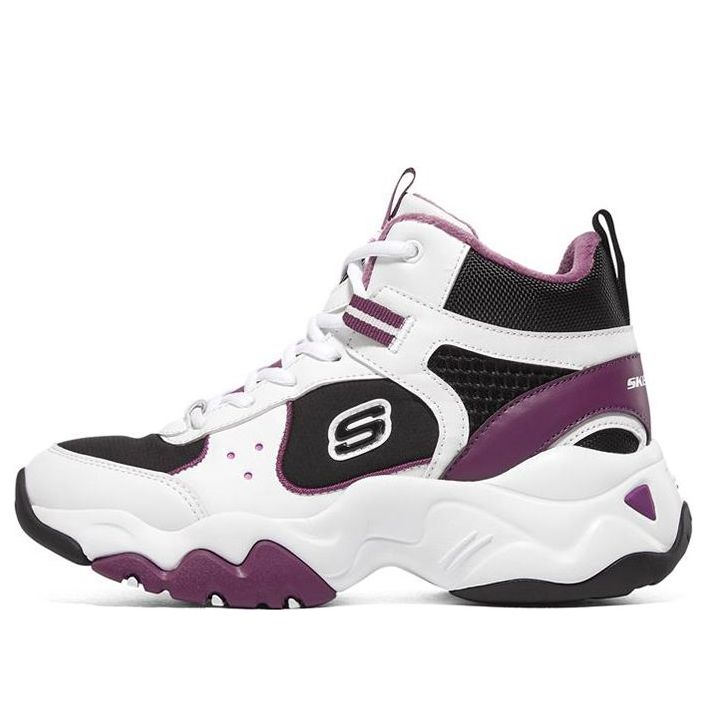 (WMNS) Skechers D'LITES 3.0 'White Purple' 167266-BKW