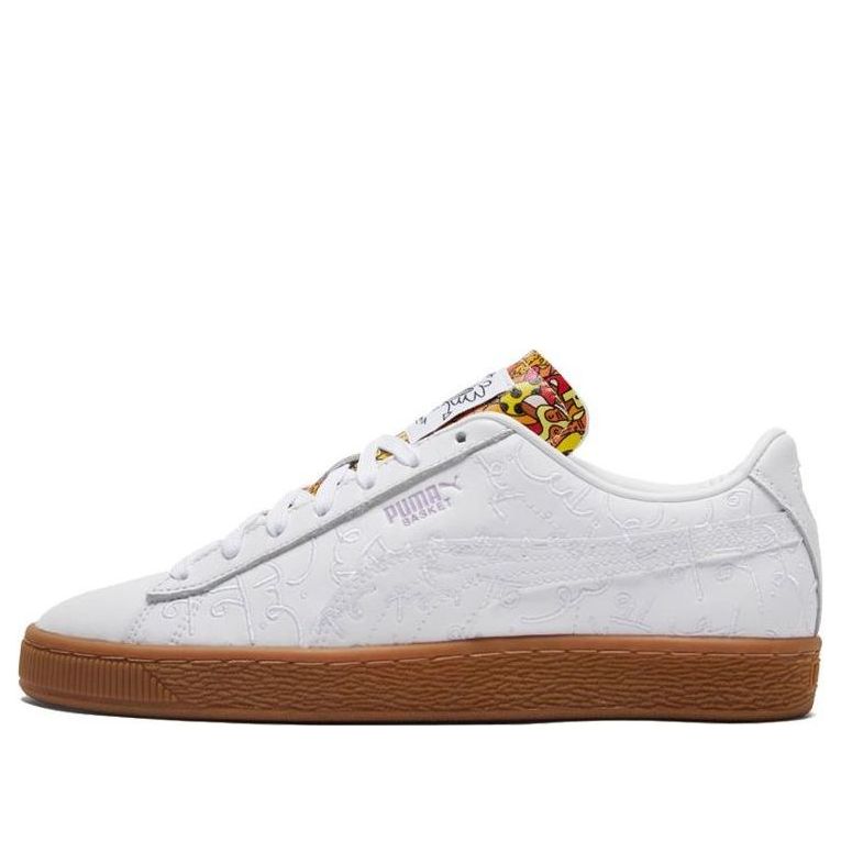 PUMA Romero Britto x Basket 'Embroidered - White Gum' 381095-01