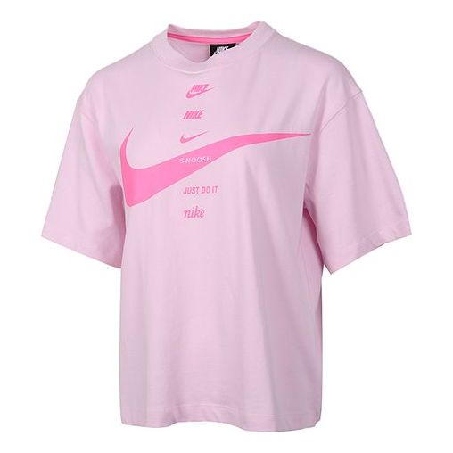 (WMNS) Nike Sportswear Short Sleeve Crop Tee 'Pink' CU5683-663