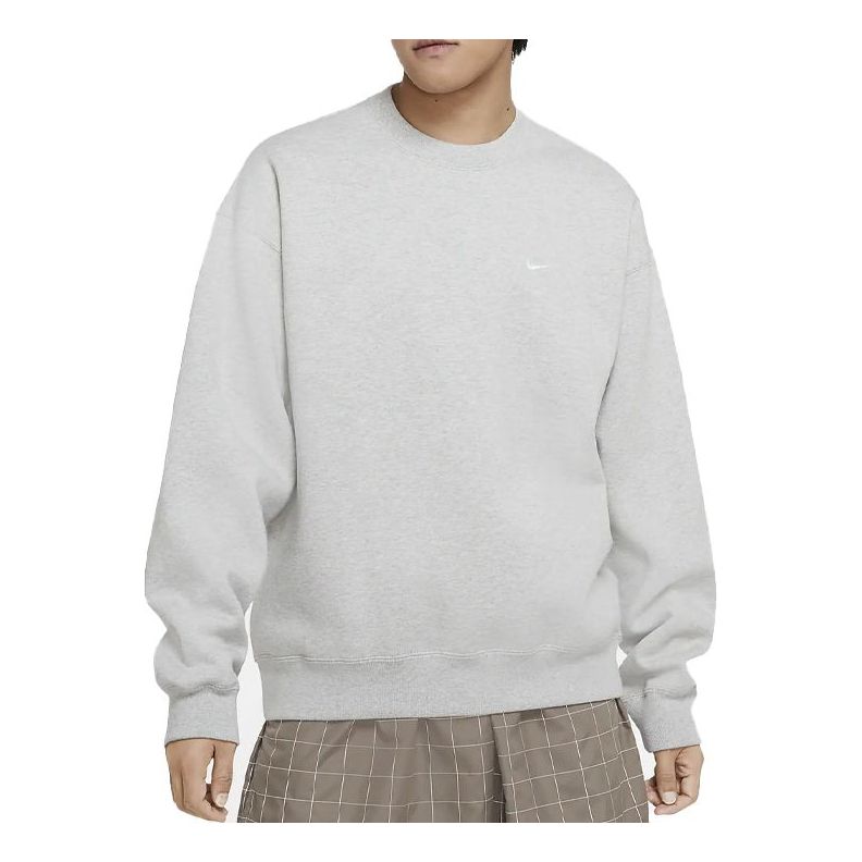 Nike Embroidered Logo Round Neck Long Sleeves Gray CV0554-050