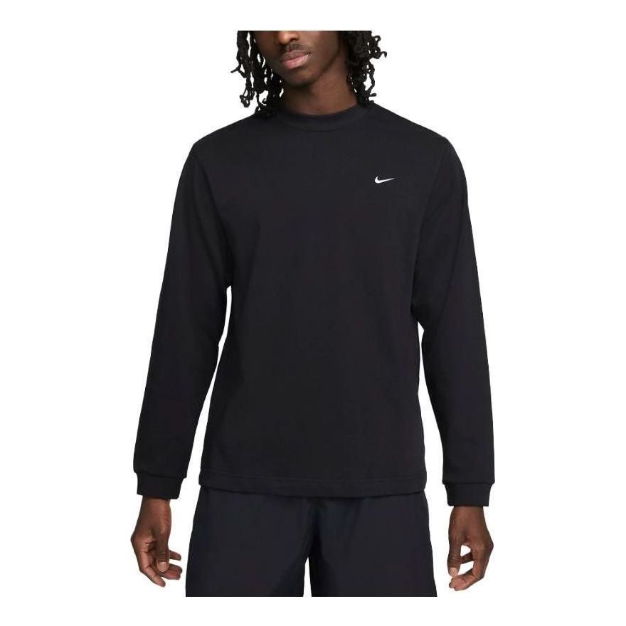 Nike Long Sleeve Solo Swoosh T-Shirt 'Black' DX0884-010