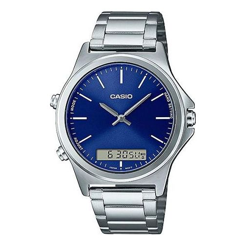 Casio Dress Classic Analog-Digital Watch 'Silver Royal Blue' MTP-VC01D-2E