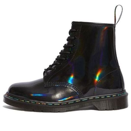 Dr. Martens 1460 Black Rainbow Lace-Up Ankle Boots Black 24667001