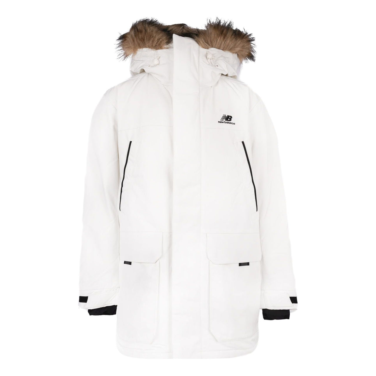 New Balance Warm Long Down Parka 'White Black' NPA46011-IV