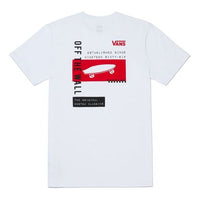 (WMNS) Vans SS20 Skateboard Logo Printing Short Sleeve White VN0A4BRQWHT
