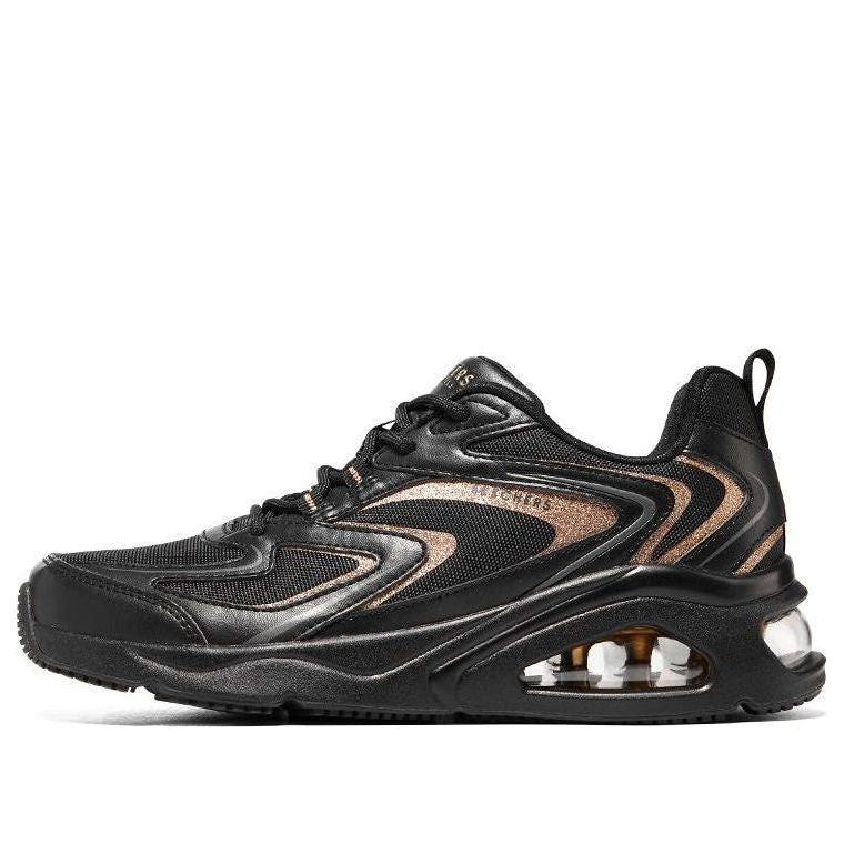 (WMNS) Skechers Tres-Air 'Shimm Airy - Black Rose Gold' 177422-BKRG