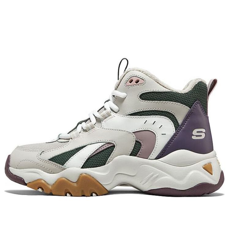 (WMNS) Skechers D'Lites Sneaker 'Beige Purple White' 168014-TPOL