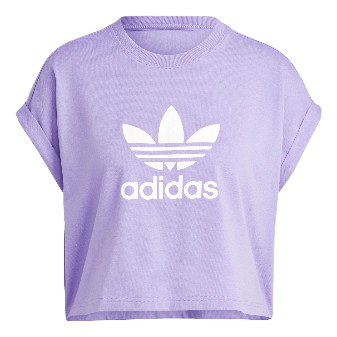 (WMNS) adidas Adicolor Classics Short Trefoil T-Shirt Asia Sizing 'Purple White' IC5468