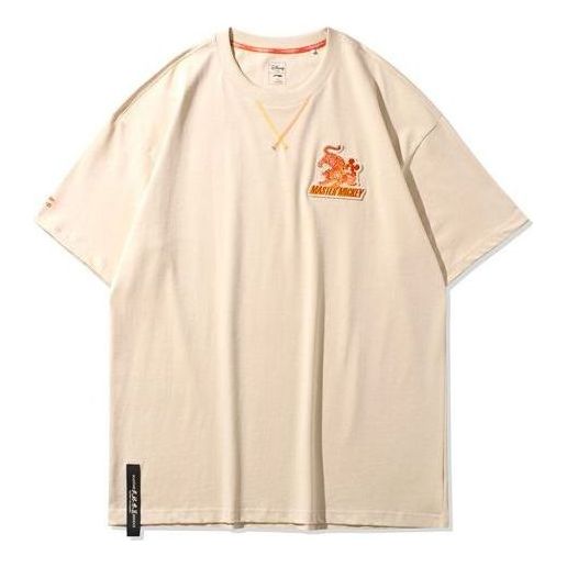Li-Ning x Disney Master Mickey Graphic T-shirt 'Beige Orange' AHSQ249-1
