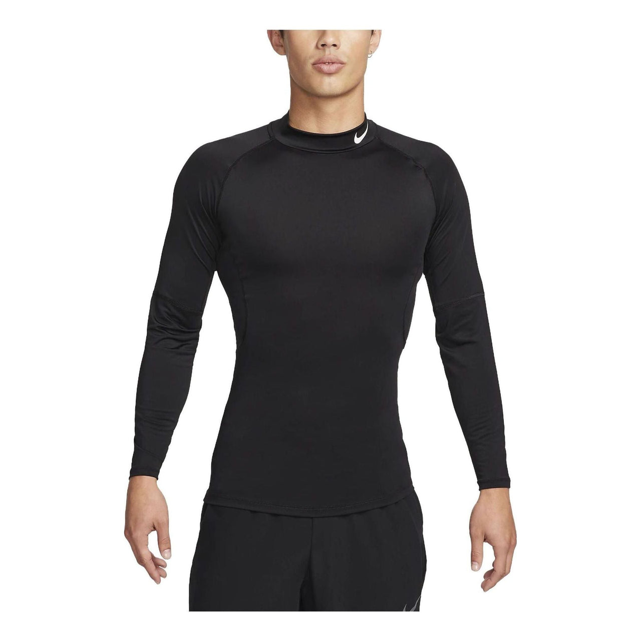 Nike Pro Dri-FIT Fitness Mock-Neck Long T-Shirt 'Black' FB7909-010
