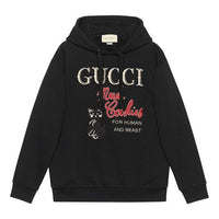 (WMNS) Gucci Mad Cookies Embroidered Hoodie 'Black' 615061-XJC0C-1082
