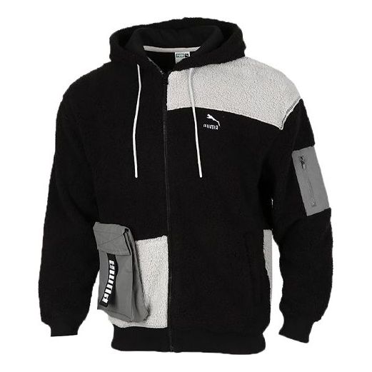 PUMA Retro Block Sherpa Full-Zip Jacket Black/Grey 530711-01