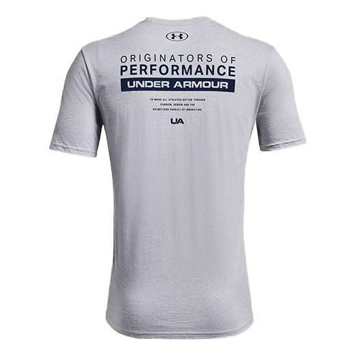 Under Armour Men's Bar Originators Of Performance Short Sleeve Grey 1352045-011