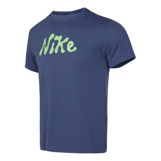 Nike Dri-FIT UV Miler Studio'72 Short Sleeve Running Top 'Blue' FB7947-491