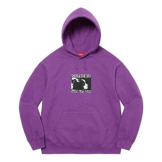 Supreme Dog Eat Dog Hooded Sweatshirt 'Purple Black White' SUP-SS22-186