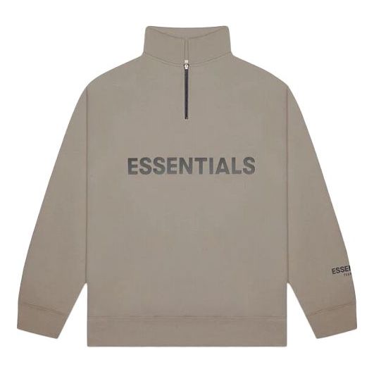 Fear of God Essentials FW20 Half Zip Sweatshirt 'Taupe' FOG-FW20-209