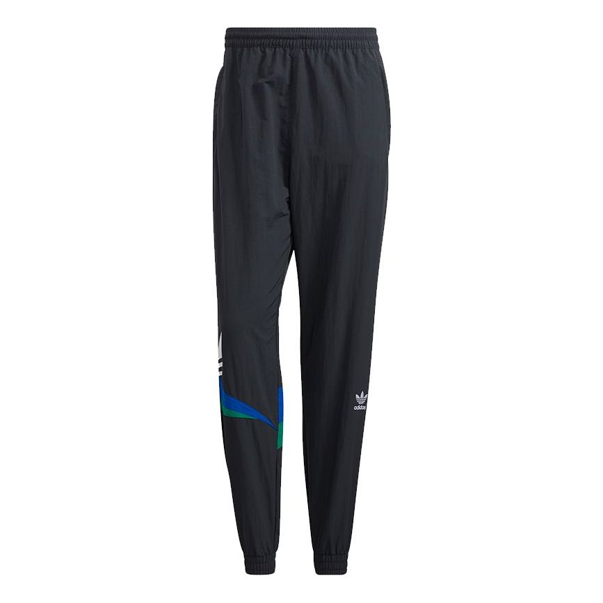Men's adidas originals Ts Pant Large Logo Printing Contrasting Colors Sports Bundle Feet Autumn Black Pants HF5945