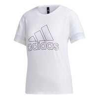 (WMNS) adidas Sports Stylish Round Neck Short Sleeve White GJ9022