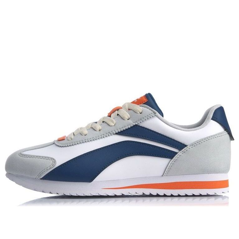 Li-Ning 3KM Classic Retro Forrest Gump Athleisure Casual Sports Shoes White Gray Blue AGCQ019-5