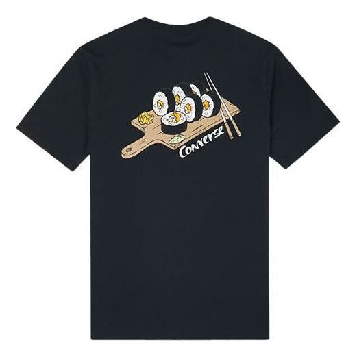 Converse Sushi Graphic Short Sleeve Pocket T-Shirt 'Black' 10022855-A01