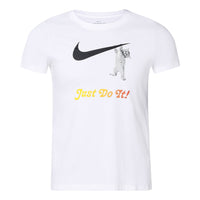 (WMNS) Nike Slogan logo Solid Color Training 'White' DA2481-100