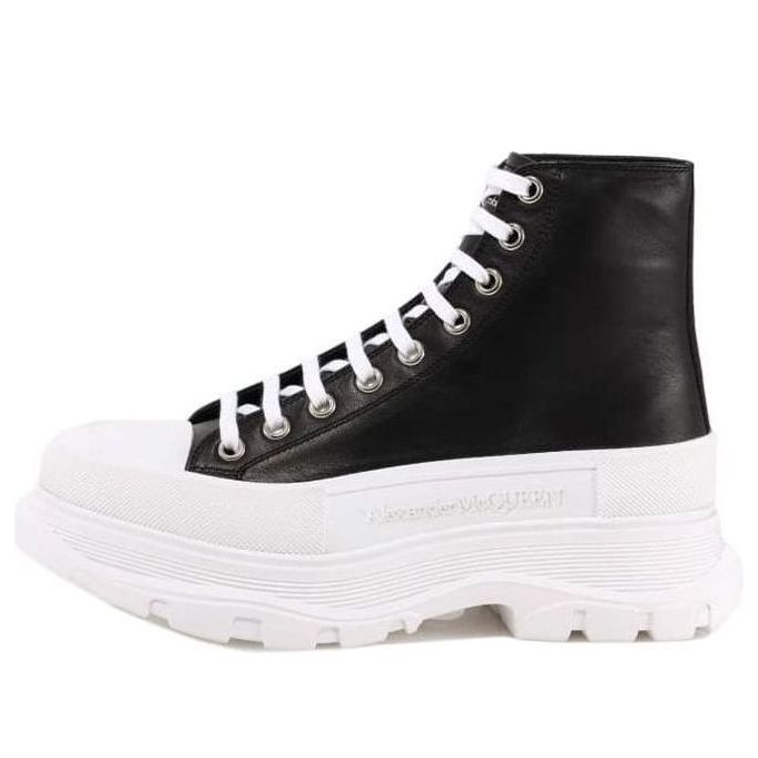 Alexander McQueen Tread Slick High-Top Sneakers 'Black White' 627206WHZ621071