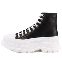 Alexander McQueen Tread Slick High-Top Sneakers 'Black White' 627206WHZ621071