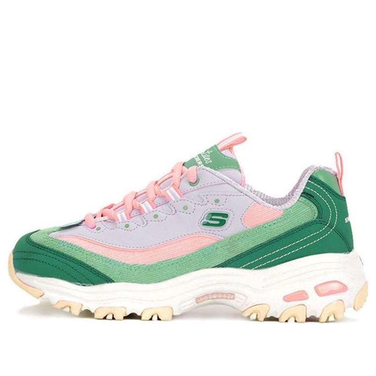 (WMNS) Skechers D'Lites 1.0 Dad Shoes GS Green/Pink 149906-GRPK